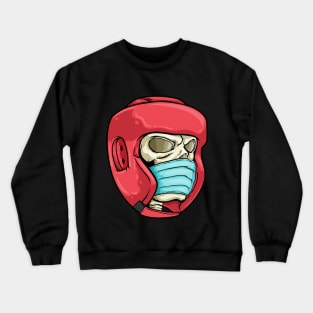 Skull with Face mask and Boxing helmet Crewneck Sweatshirt